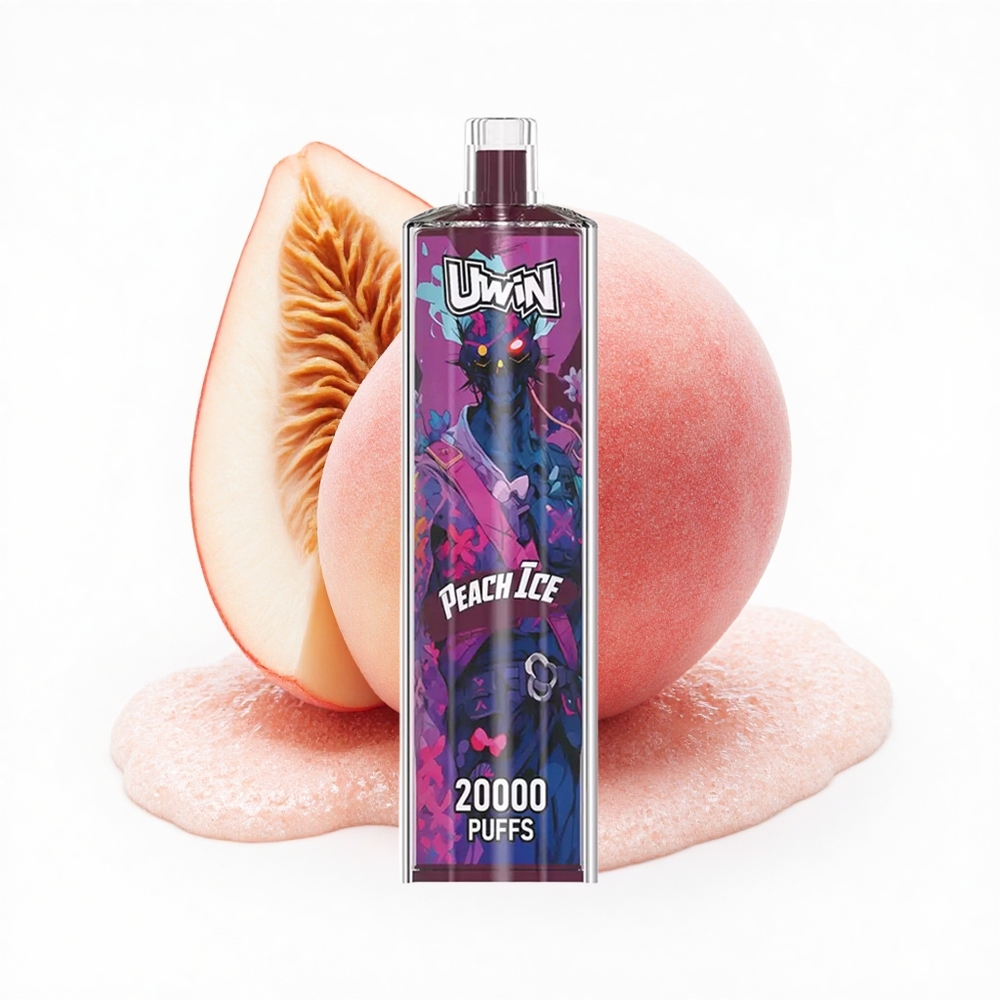 Uwin Shisha Hookah Crystal 20000 Puffs Pfirsich-Eis Typ-C Mesh
