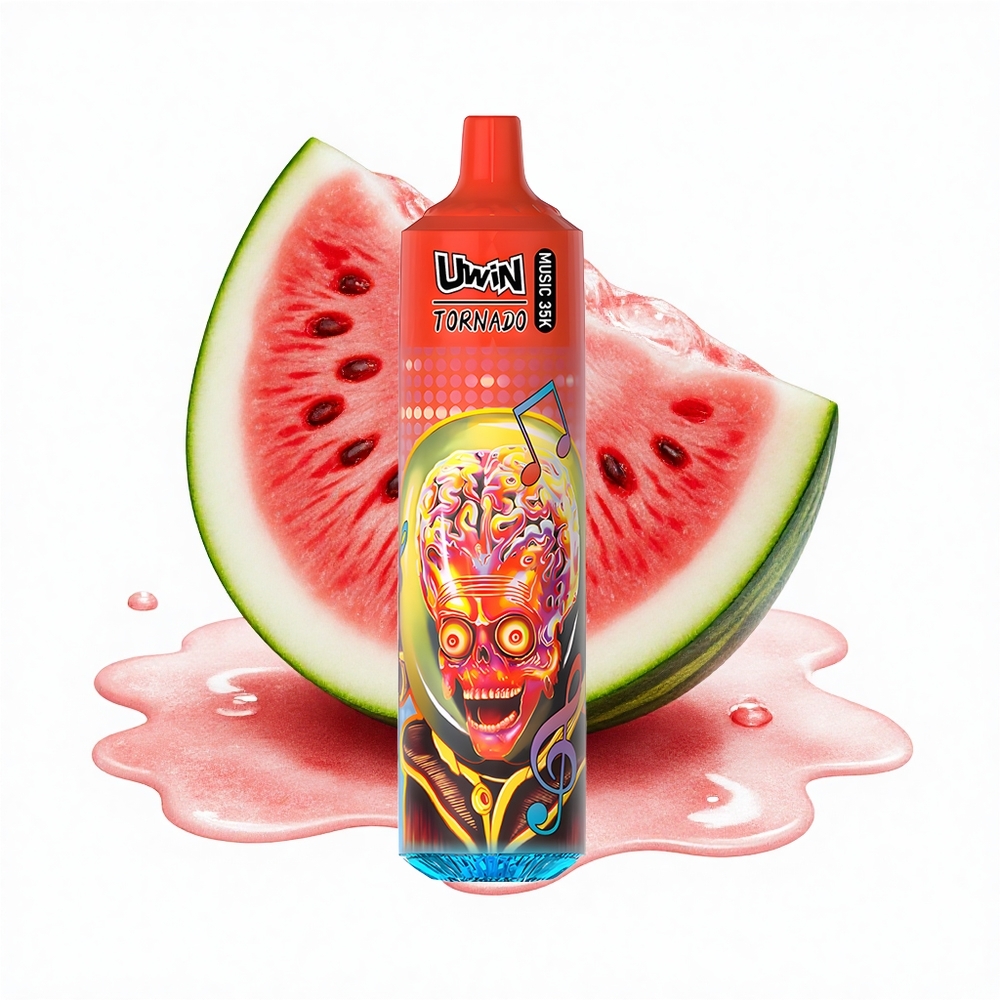 Uwin Tornado 35K Music Puffs Wassermelonen-Eis Typ-C 5% Mesh