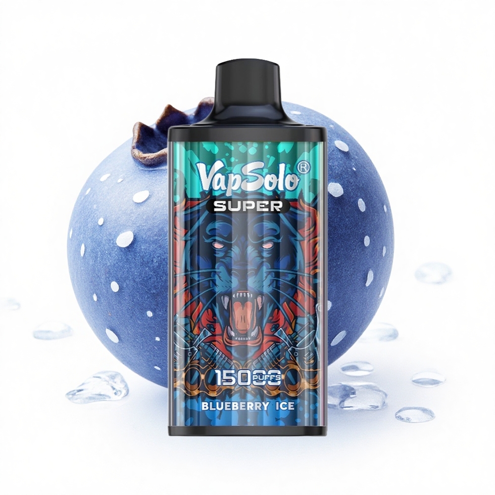 Vapsolo Super 15000 Puffs Blaubeer-Eis 850mah Mesh Typ-C