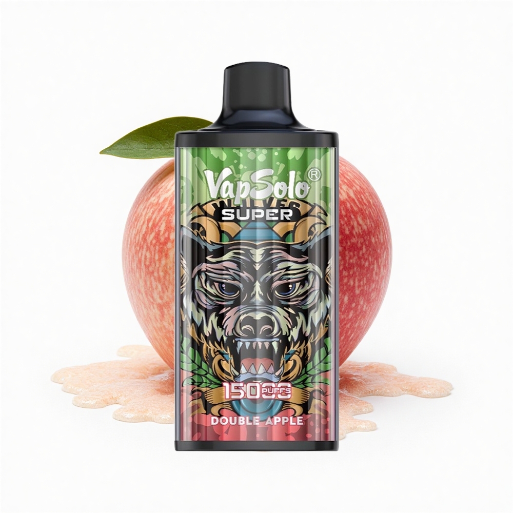 Vapsolo Super 15000 Puffs Doppelapfel Typ-C 850mAh Mesh