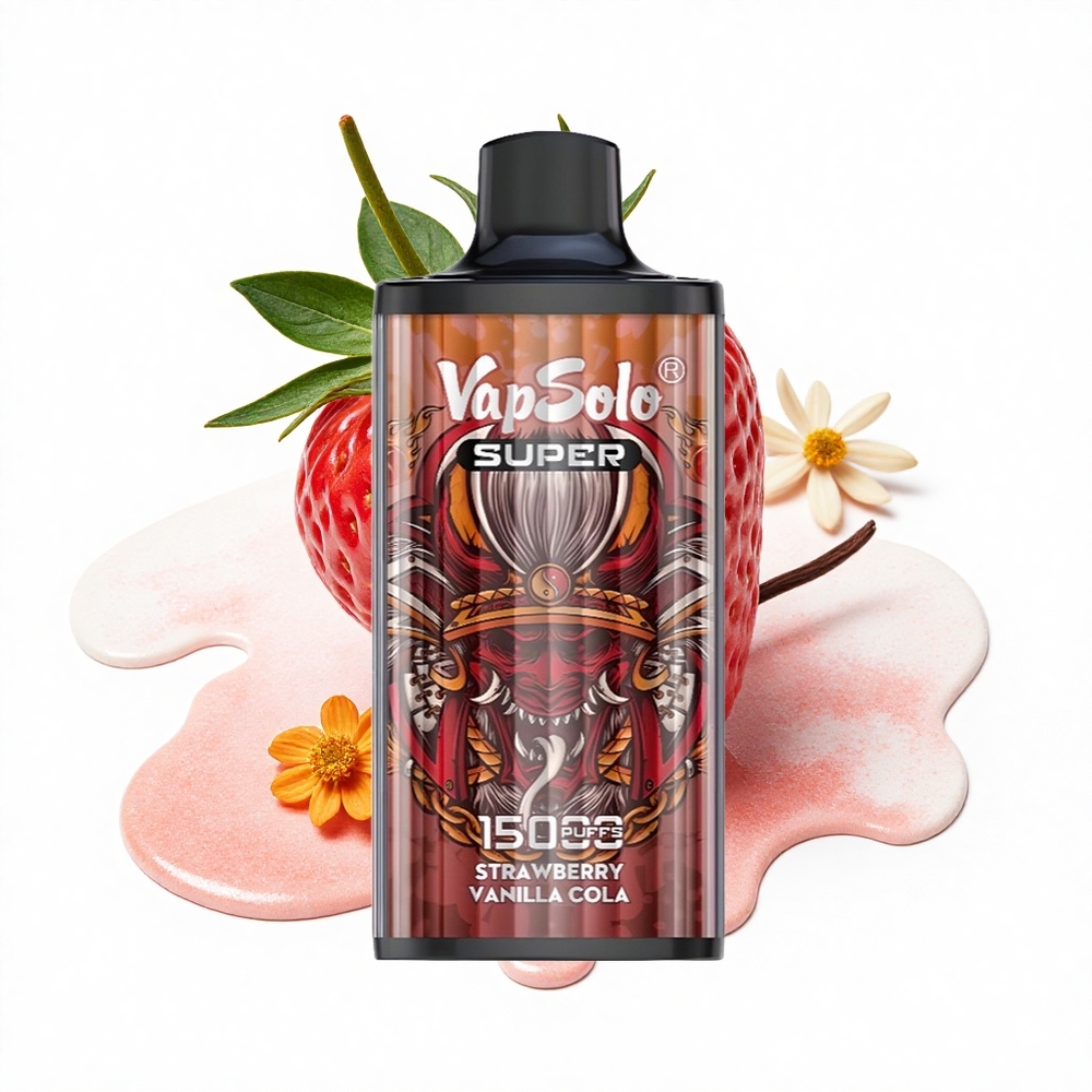 Vapsolo Super 15000 Puffs Erdbeer Vanille Cola 40ml Mesh