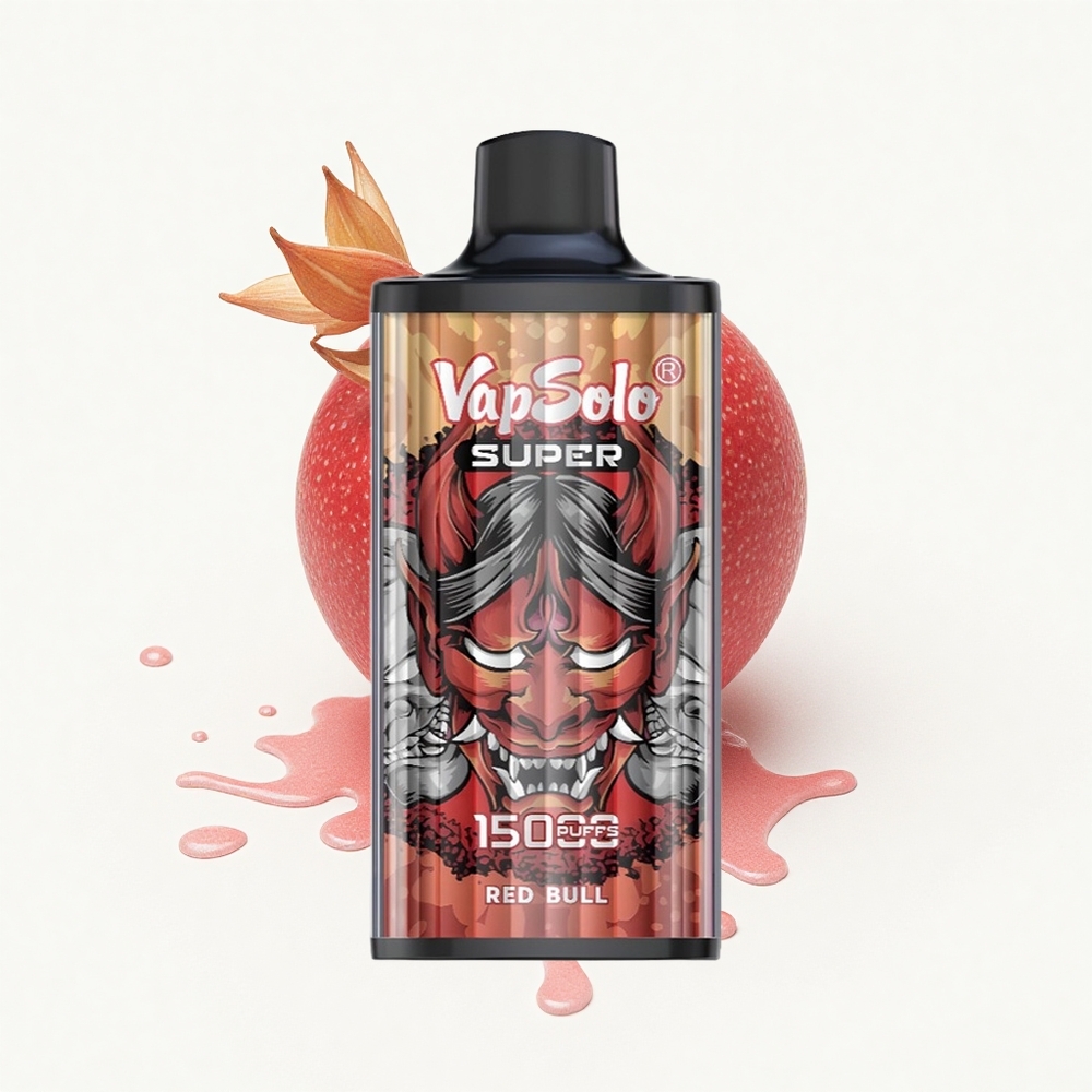 Vapsolo Super 15000 Puffs Roter Stier Mega 40ml Mesh