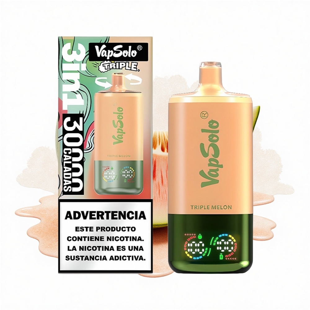 Vapsolo Triple 30000 Puffs Dreifachmelone Typ-C 40ml