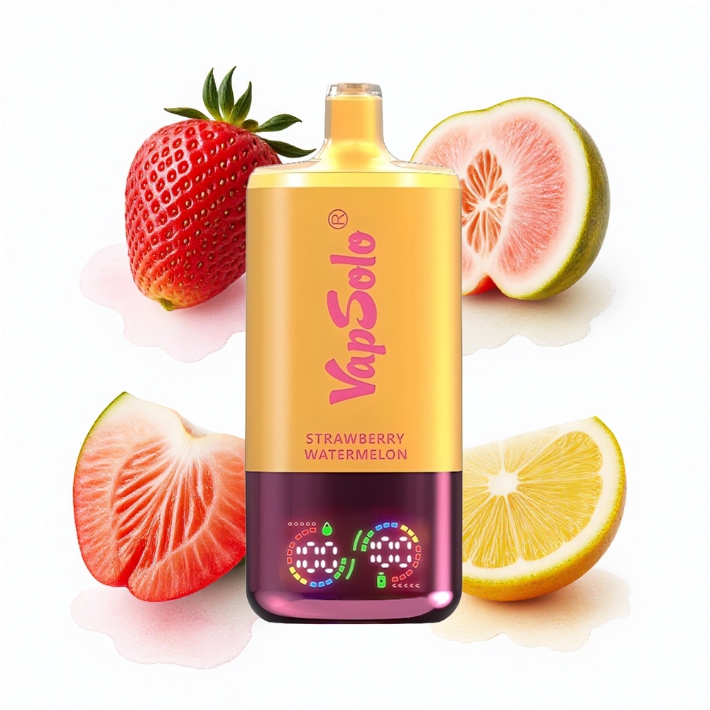 Vapsolo Triple 30000 Puffs Erdbeer-Wassermelone & Zitrone-Pfirsich Typ-C 40ml 3-Tank