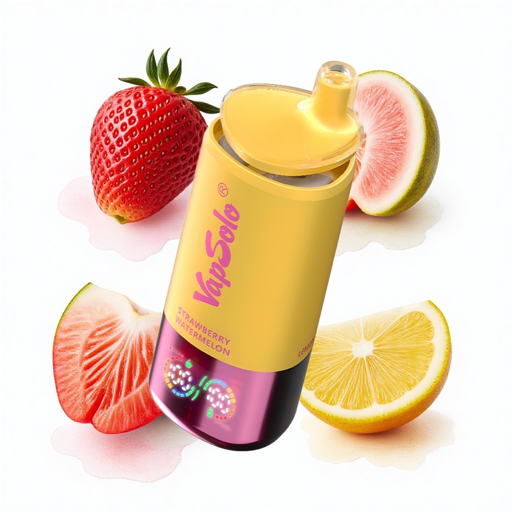 Vapsolo Triple 30000 Puffs Erdbeer-Wassermelone & Zitrone-Pfirsich Typ-C 40ml 3-Tank