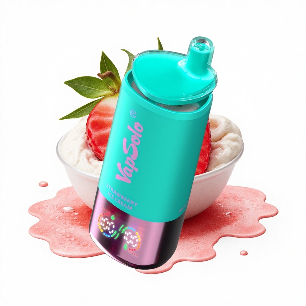 Vapsolo Triple 30000 Puffs Erdbeereiscreme Typ-C 40ml Dreifach
