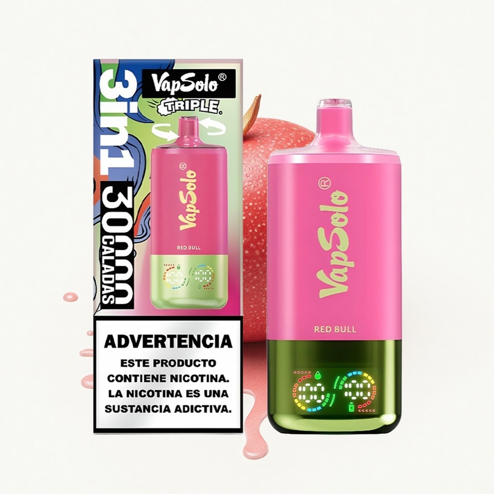 Vapsolo Triple 30000 Puffs Roter Stier Tripe 40ml Typ-C
