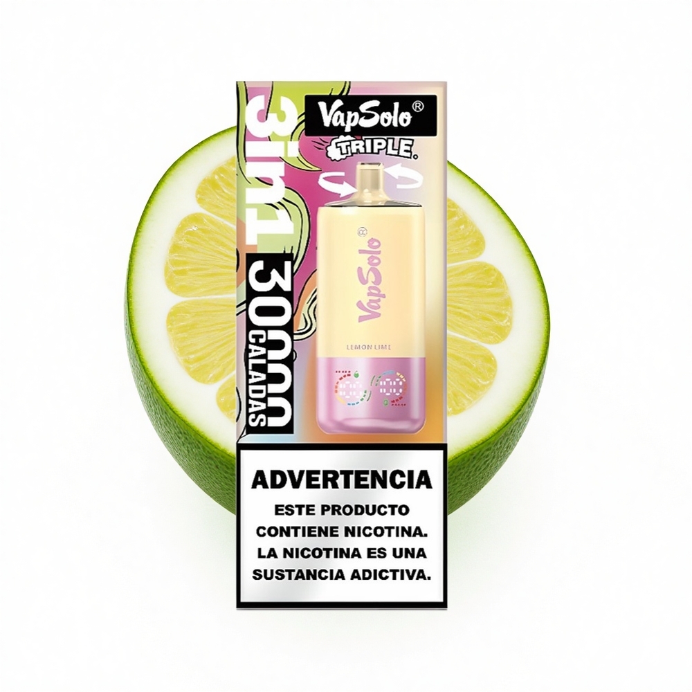 Vapsolo Triple 30000 Puffs Zitrone Limette Typ-C 40ml 20mg