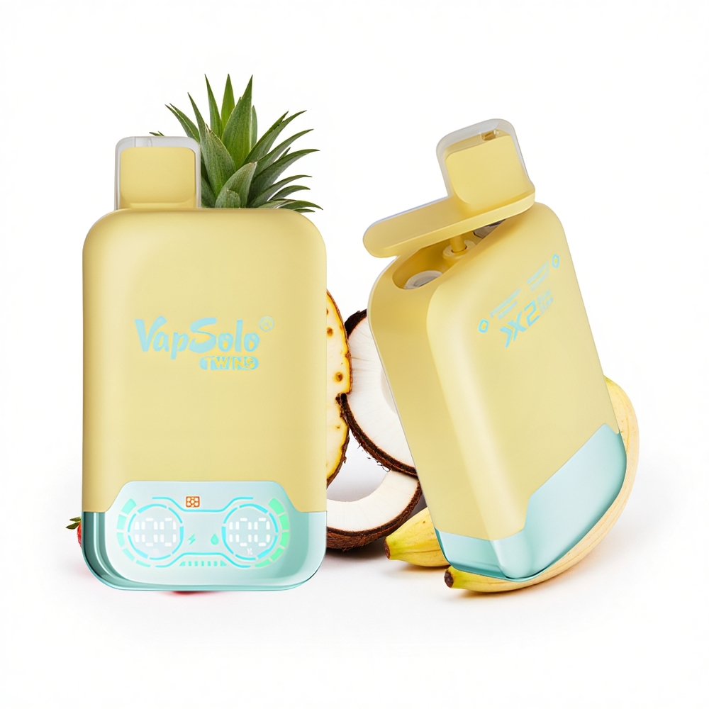 Vapsolo Twins 20000 Puffs Ananas Kokos & Erdbeer Banane Doppeltank 40ml Typ-C
