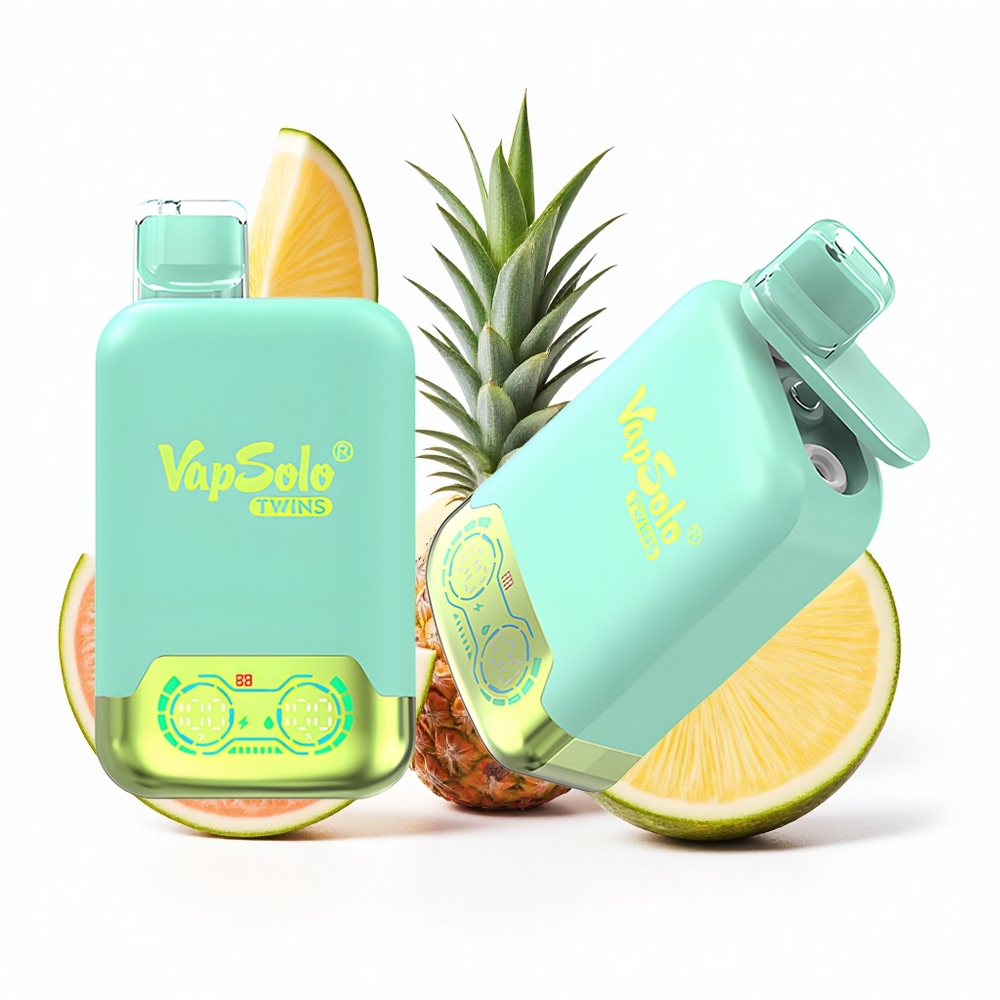 Vapsolo Twins 20000 Puffs Dreifach Melone & Ananas Kokosnuss mit 40ml E-Liquid und Typ-C Ladeanschluss