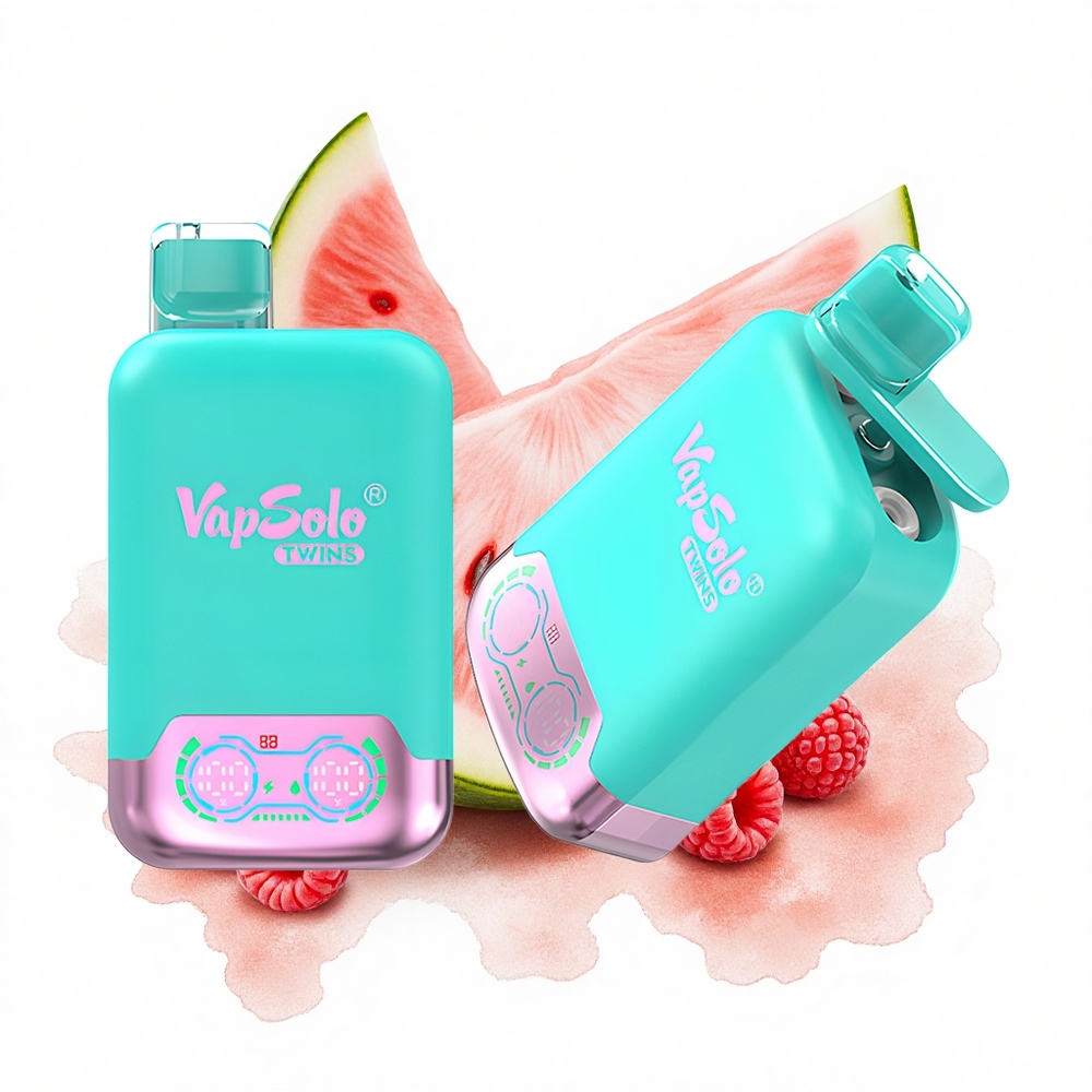 Vapsolo Twins 20000 Puffs Dreifach-Melone & Himbeer-Wassermelone Doppeltank 40ml Typ-C