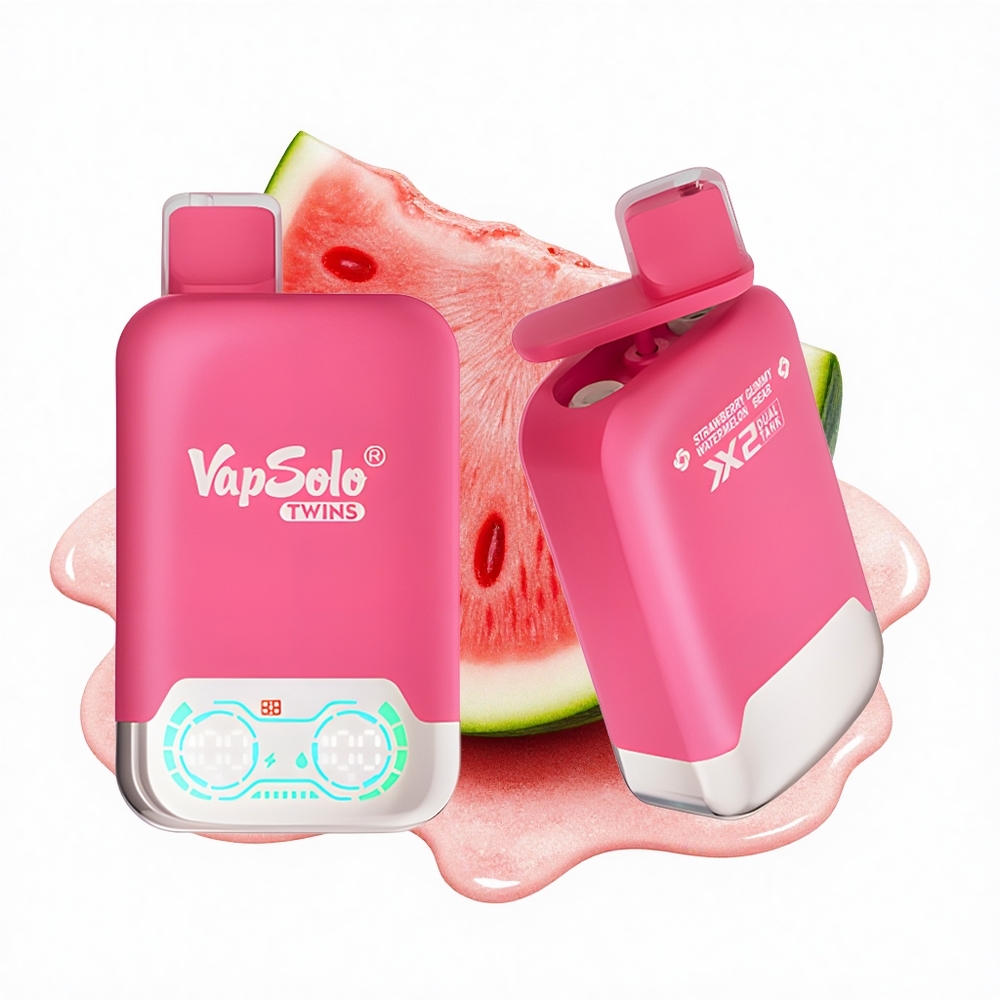 Vapsolo Twins 20000 Puffs Erdbeer-Wassermelone & Gummibärchen Typ-C Doppeltank
