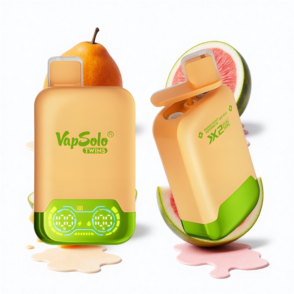 Vapsolo Twins 20000 Puffs Orange Mango Wassermelone & Red Bull Typ-C Doppeltank 40ml