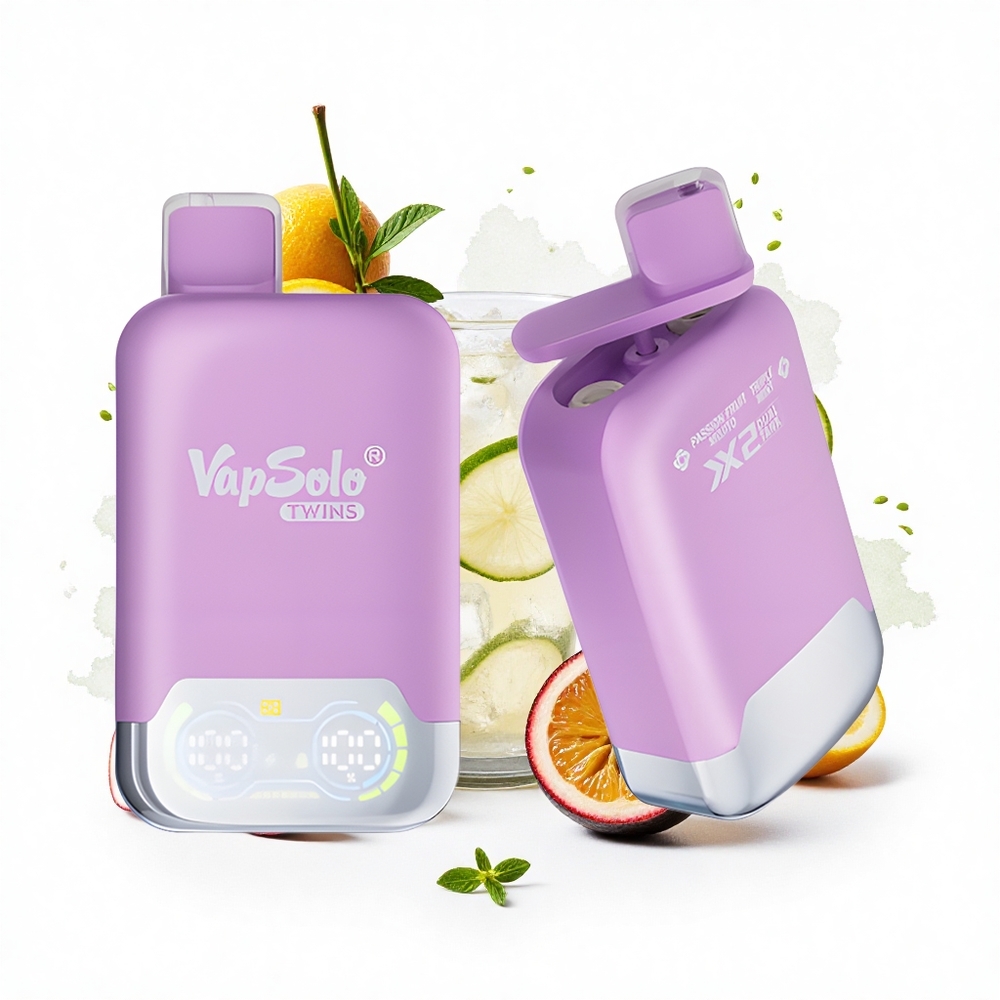 Vapsolo Twins 20000 Puffs Passionsfrucht Mojito & Dreifach Minze 40ml Typ-C