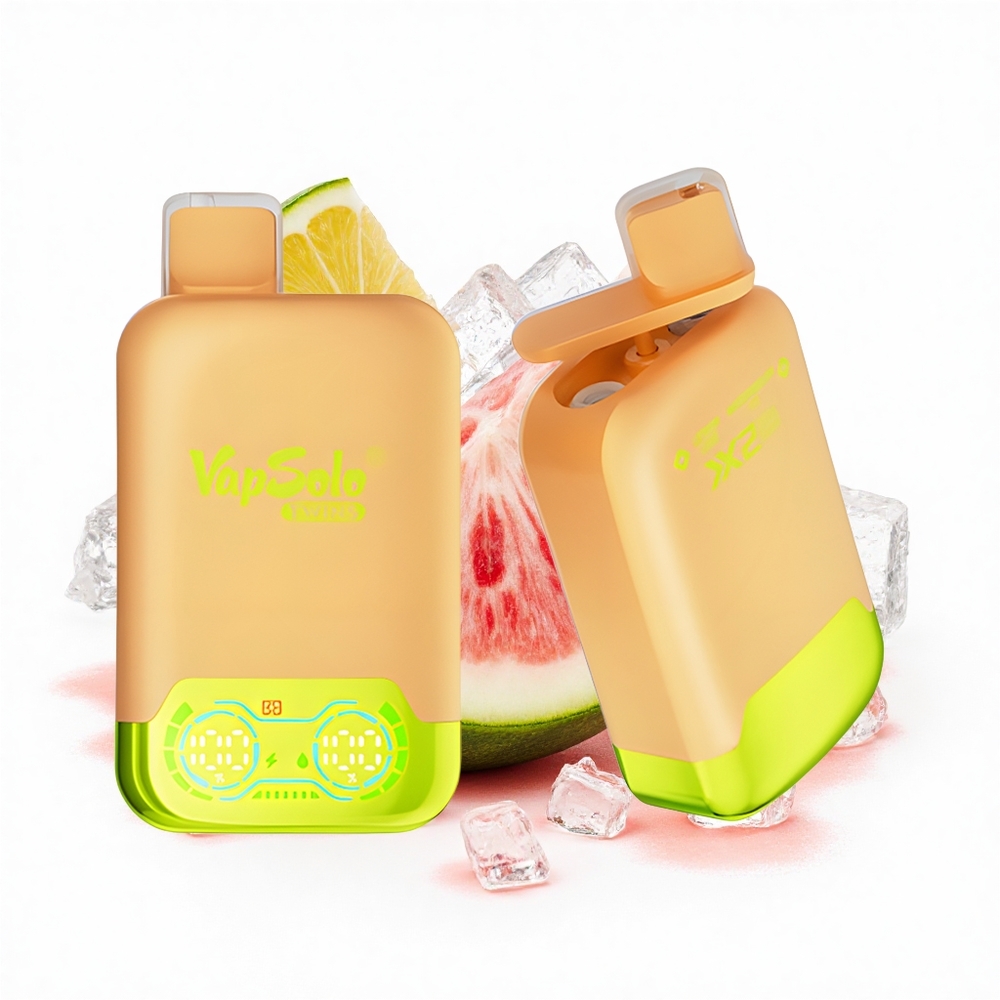 Vapsolo Twins 20000 Puffs Zitronenlimette & Wassermelonen-Eis mit 40 ml E-Liquid und Typ-C-Ladung