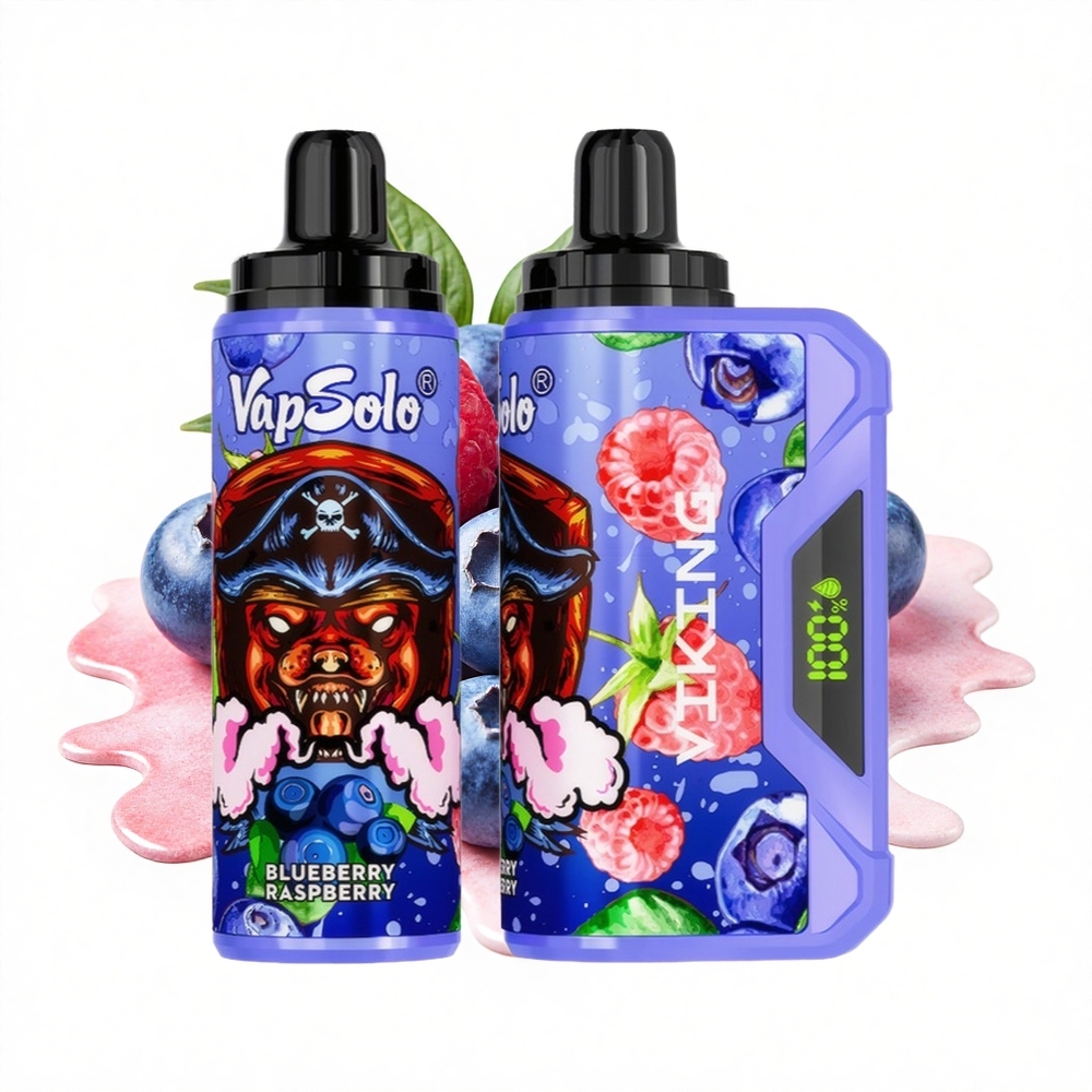 VapSolo VIKING 12000 Puffs Blaubeere Himbeere Typ-C 22ml
