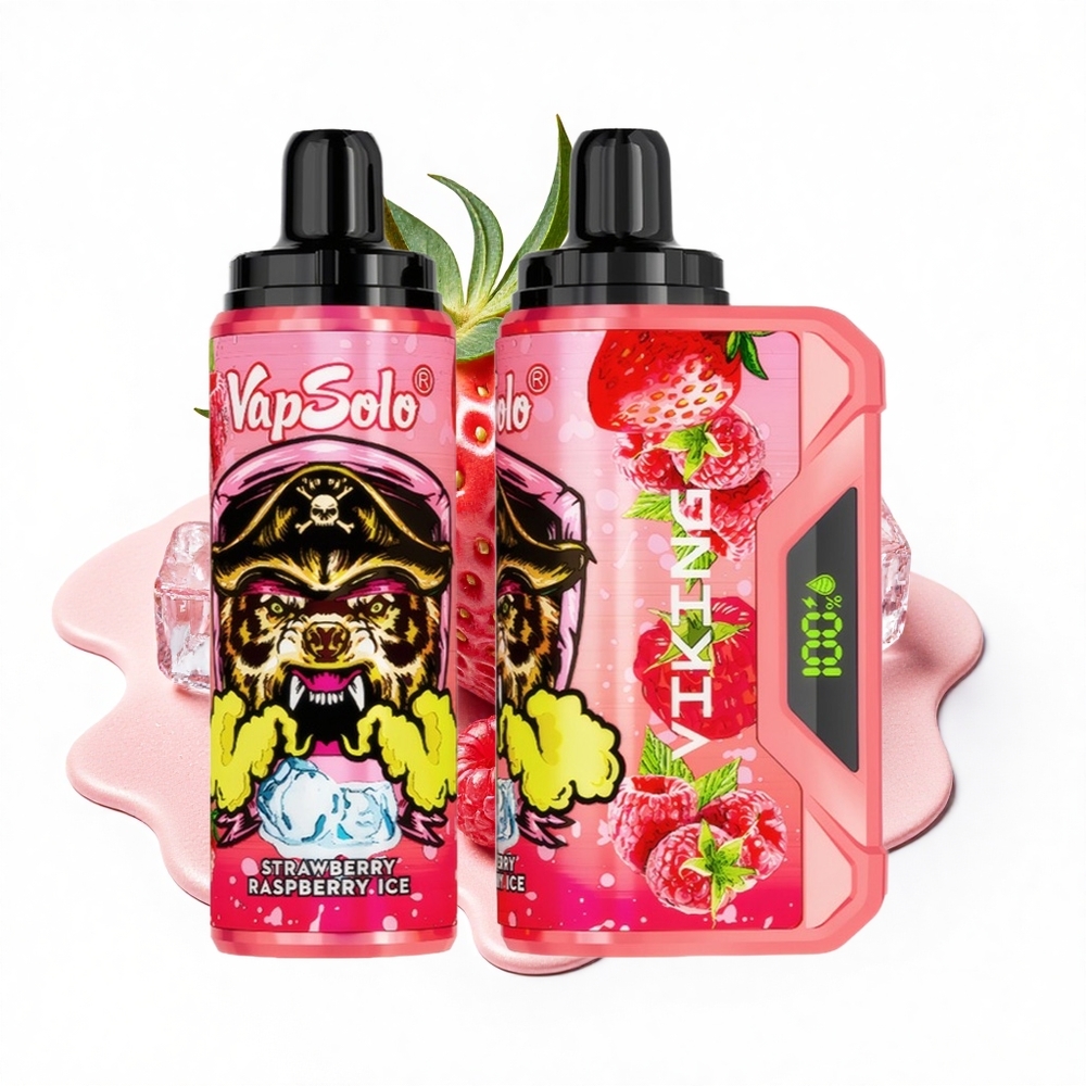 VapSolo VIKING 12000 Puffs Erdbeer-Himbeer-Eis Typ-C 22ml