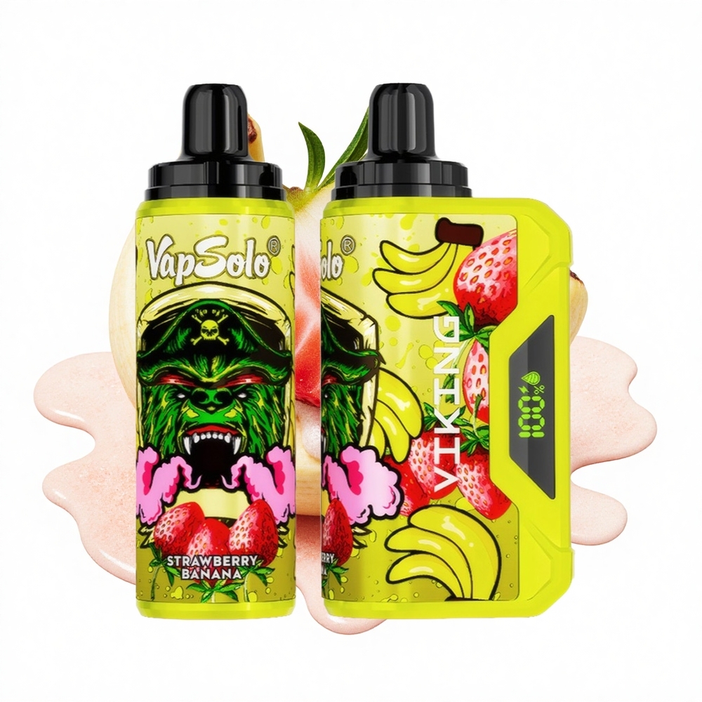 VapSolo VIKING 12000 Puffs Erdbeere Banane Typ-C 22ml