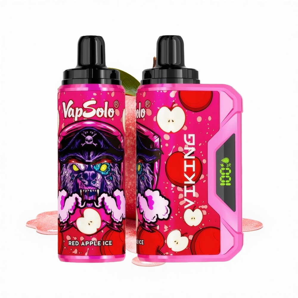 VapSolo VIKING 12000 Puffs Roter Apfel Eis Typ-C 22ml