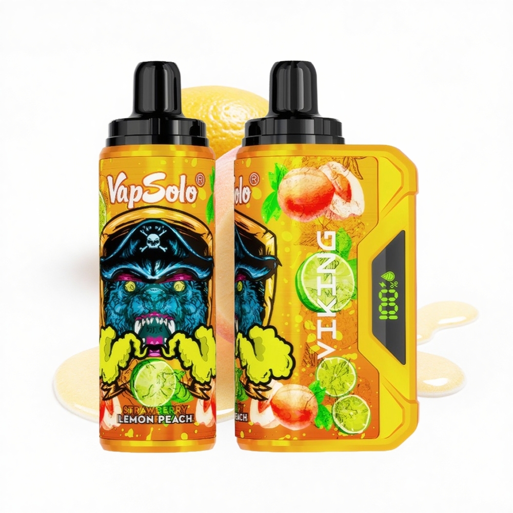 VapSolo VIKING 12000 Puffs Zitrone Pfirsich 22ml Typ-C