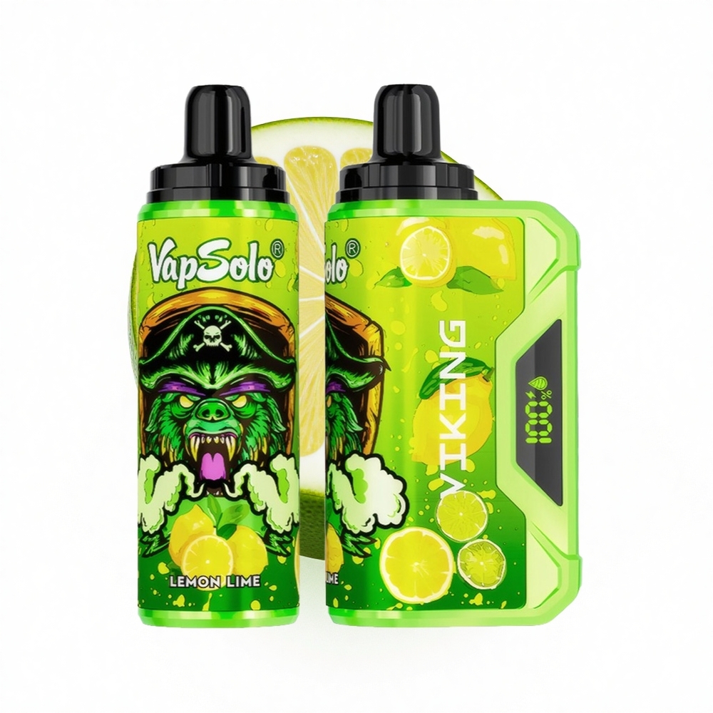 VapSolo VIKING 12000 Puffs Zitronenlimette Typ-C 22ml LED