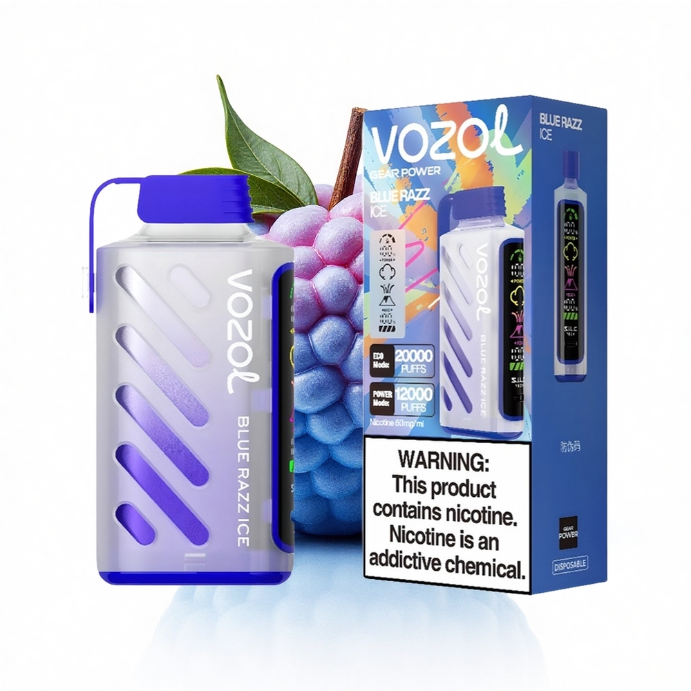 VOZOL Gear Power 20000 Puffs Blaue Himbeereis Dual Mesh 20mL