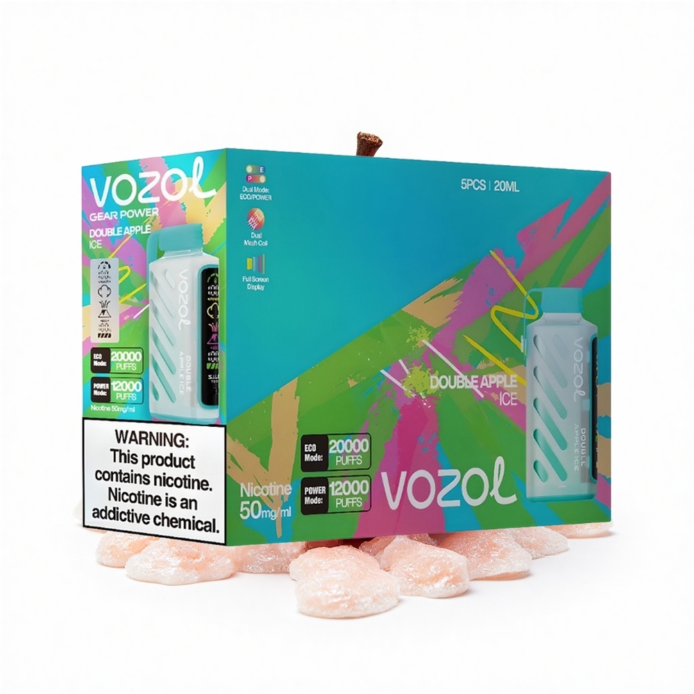 VOZOL Gear Power 20000 Puffs Doppelapfel-Eis Dual Mesh 20mL 5%