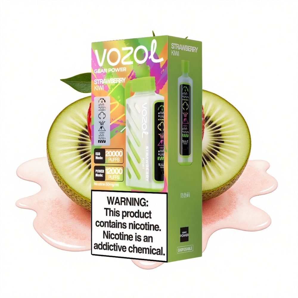 VOZOL Gear Power 20000 Puffs Erdbeer-Kiwi Dual Mesh Vollbild