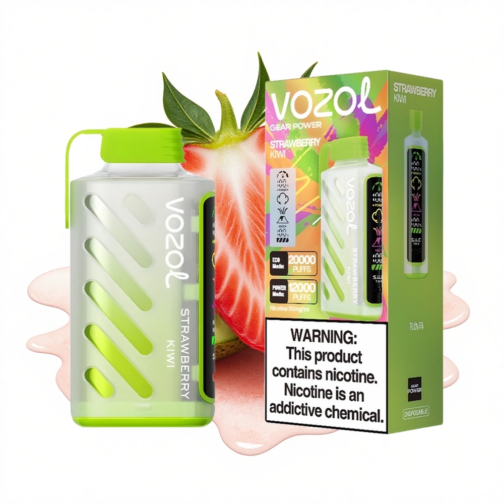 VOZOL Gear Power 20000 Puffs Erdbeer-Kiwi Dual Mesh Vollbild