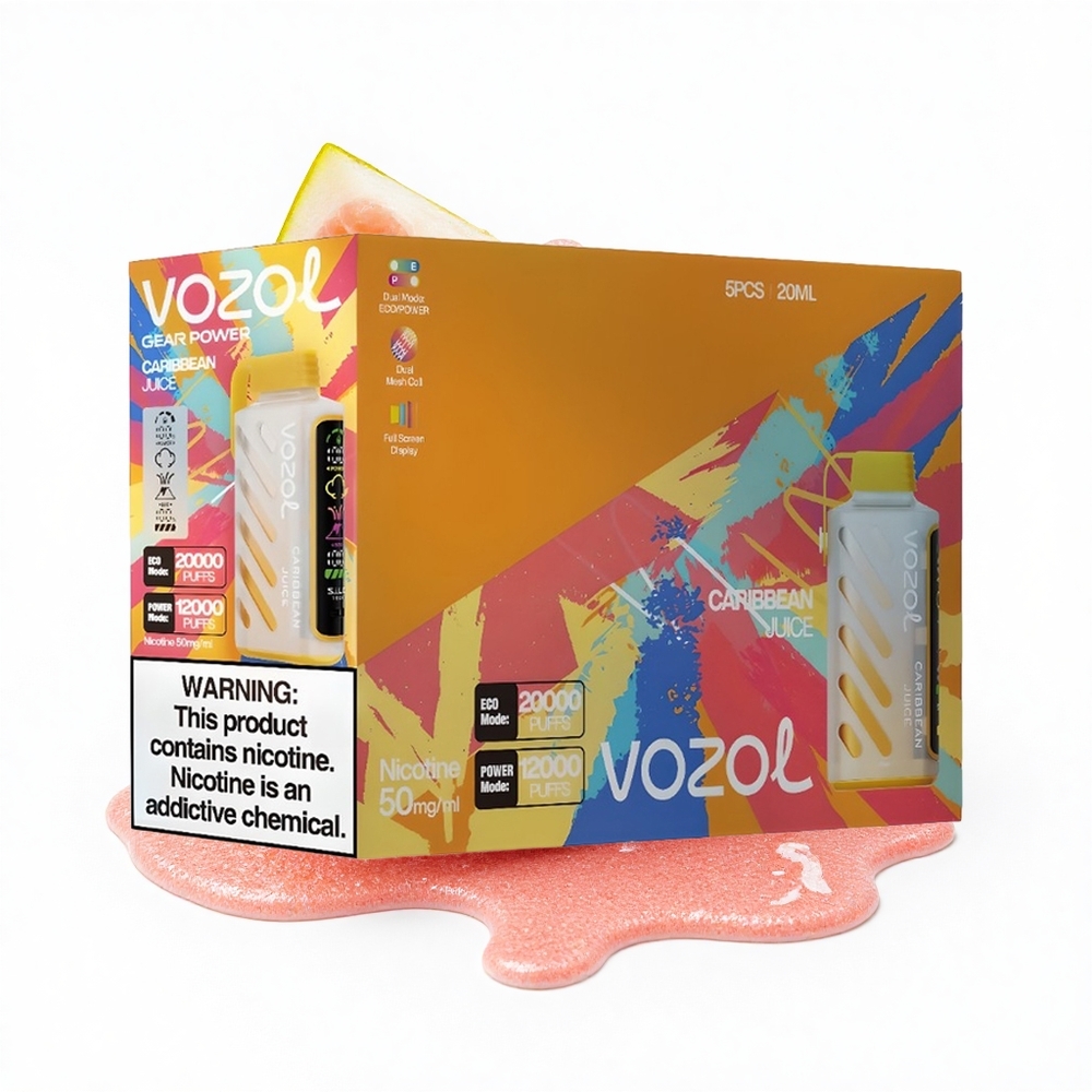VOZOL Gear Power 20000 Puffs Karibischer Saft Dual Mesh 20mL 5%