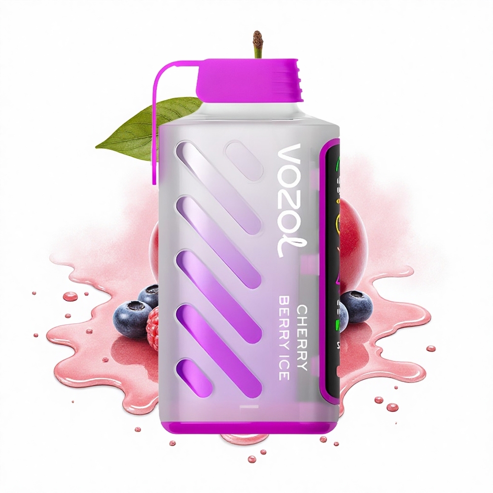VOZOL Gear Power 20000 Puffs Kirschbeeren-Eis Dual Mesh Full Screen