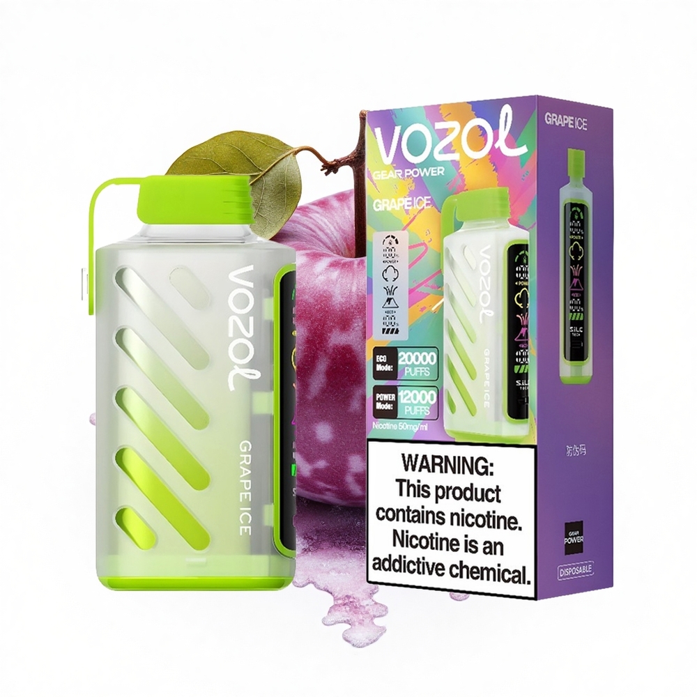 VOZOL Gear Power 20000 Puffs Trauben-Eis Dual Mesh Vollbild