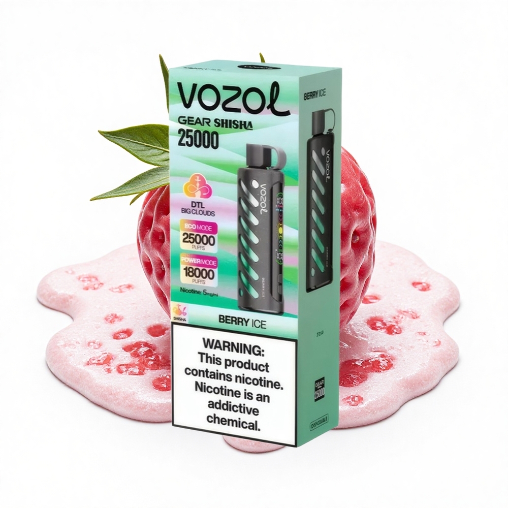 VOZOL Gear Shisha 25000 Puffs Beeren-Eis Dual-Mesh 5mg