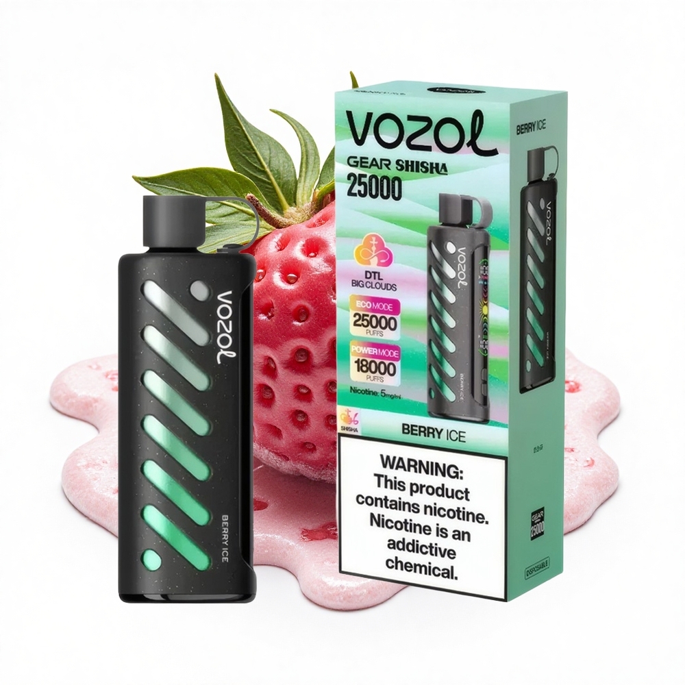 VOZOL Gear Shisha 25000 Puffs Beeren-Eis Dual-Mesh 5mg