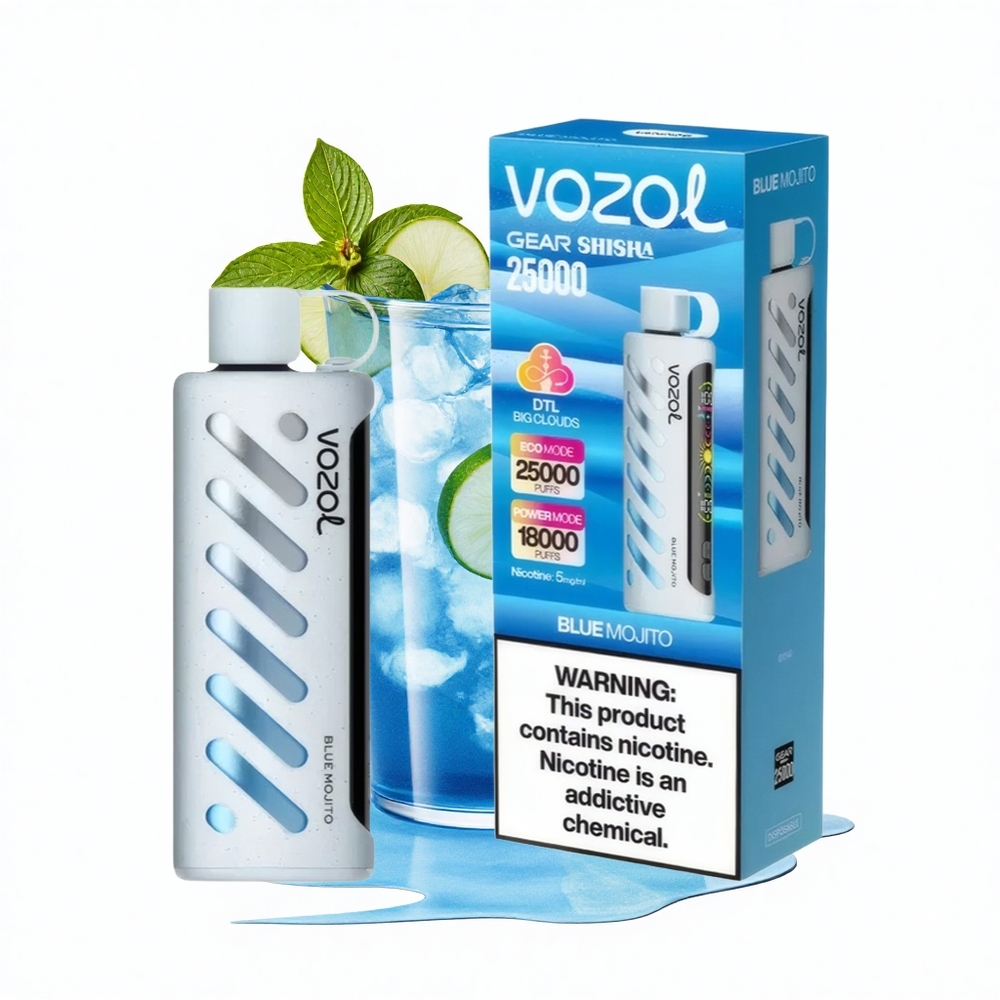 VOZOL Gear Shisha 25000 Puffs Blauer Mojito Dual Mesh 1000mAh
