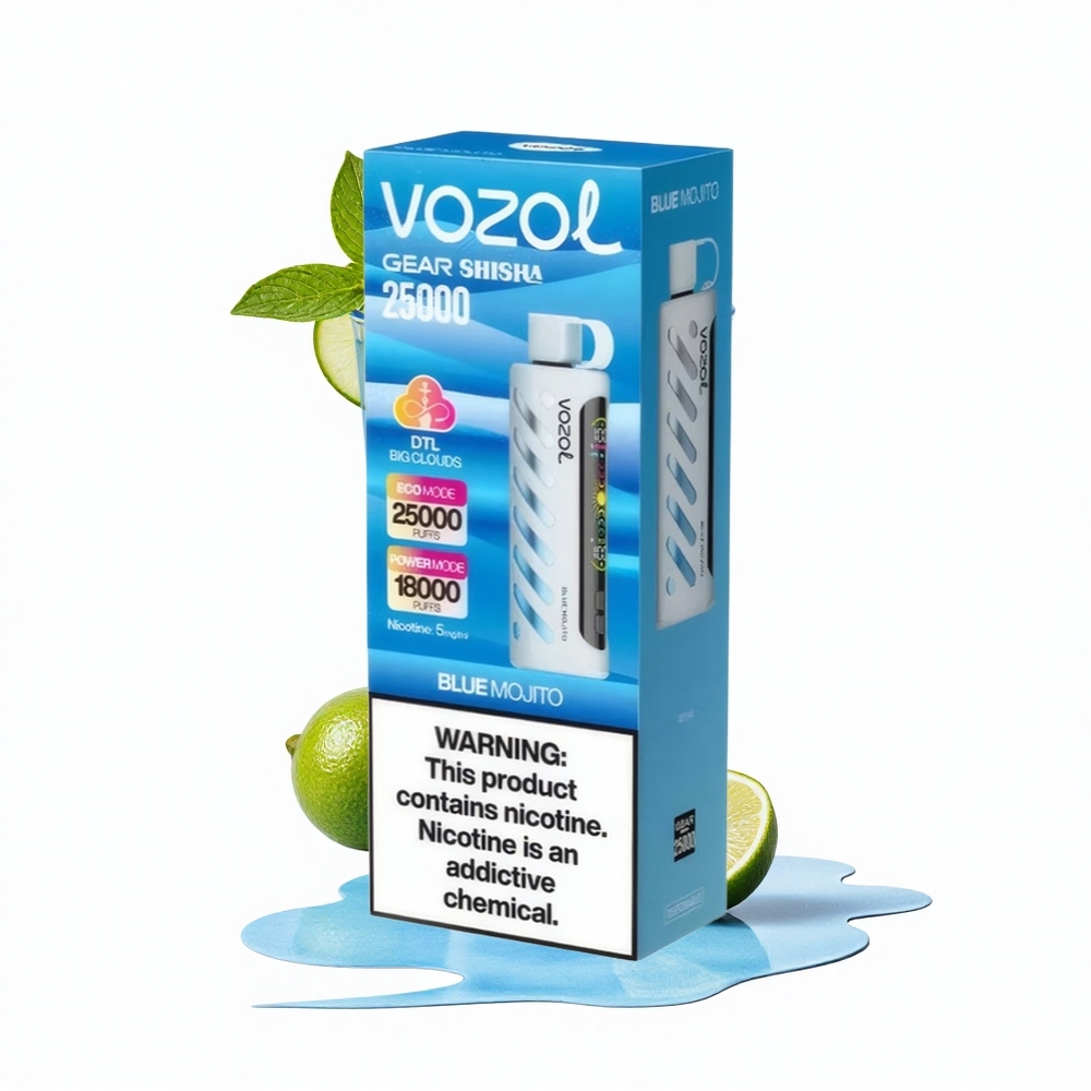 VOZOL Gear Shisha 25000 Puffs Blauer Mojito Dual Mesh 1000mAh
