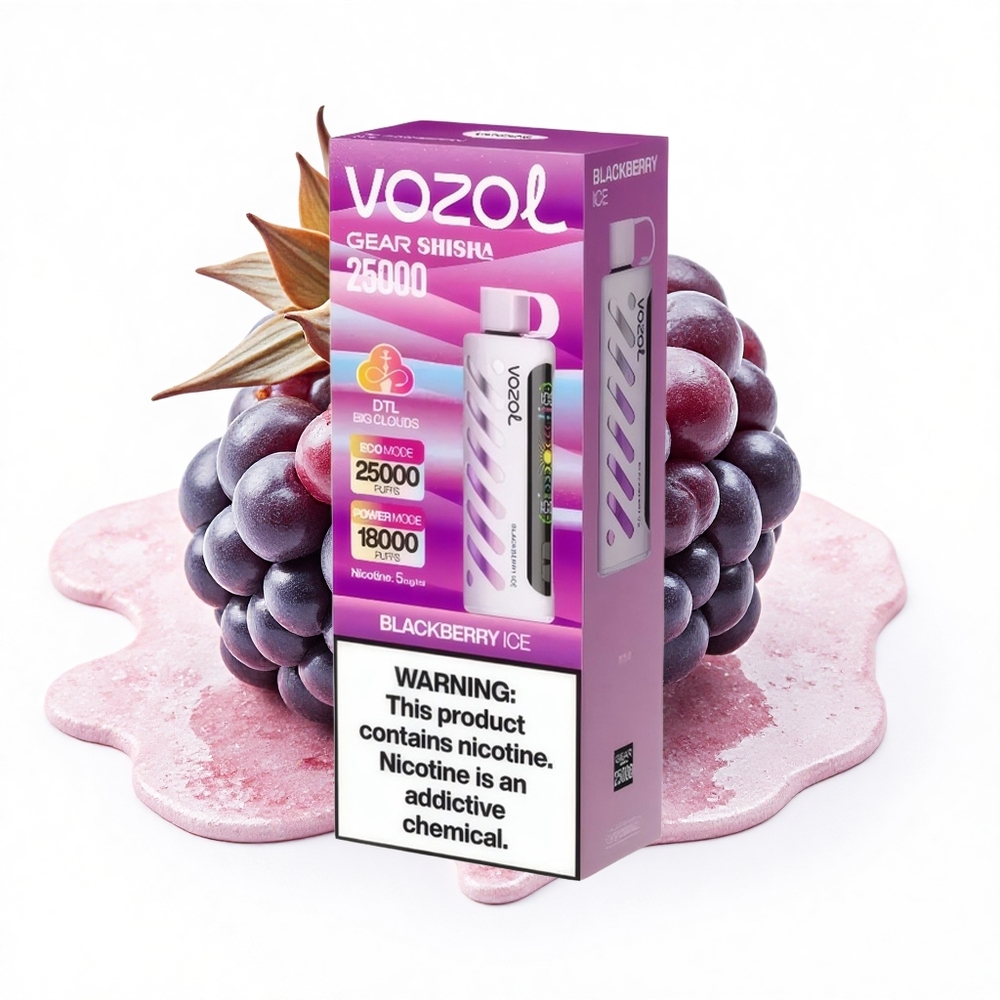 VOZOL Gear Shisha 25000 Puffs Brombeer-Eis Dual-Mesh 1000mAh