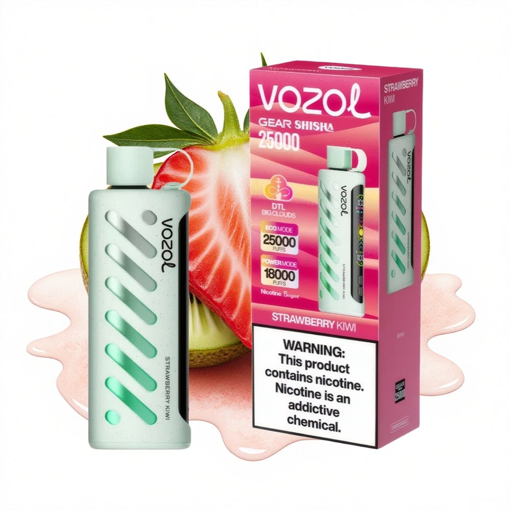 VOZOL Gear Shisha 25000 Puffs Erdbeer-Kiwi Smart Chip Dual Mesh