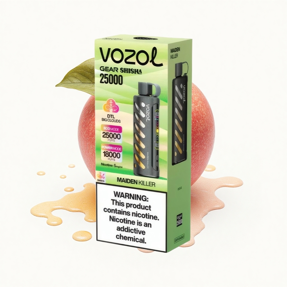 VOZOL Gear Shisha 25000 Puffs Jungfrauentöter Doppelnetz Dualmodus 25000 Züge