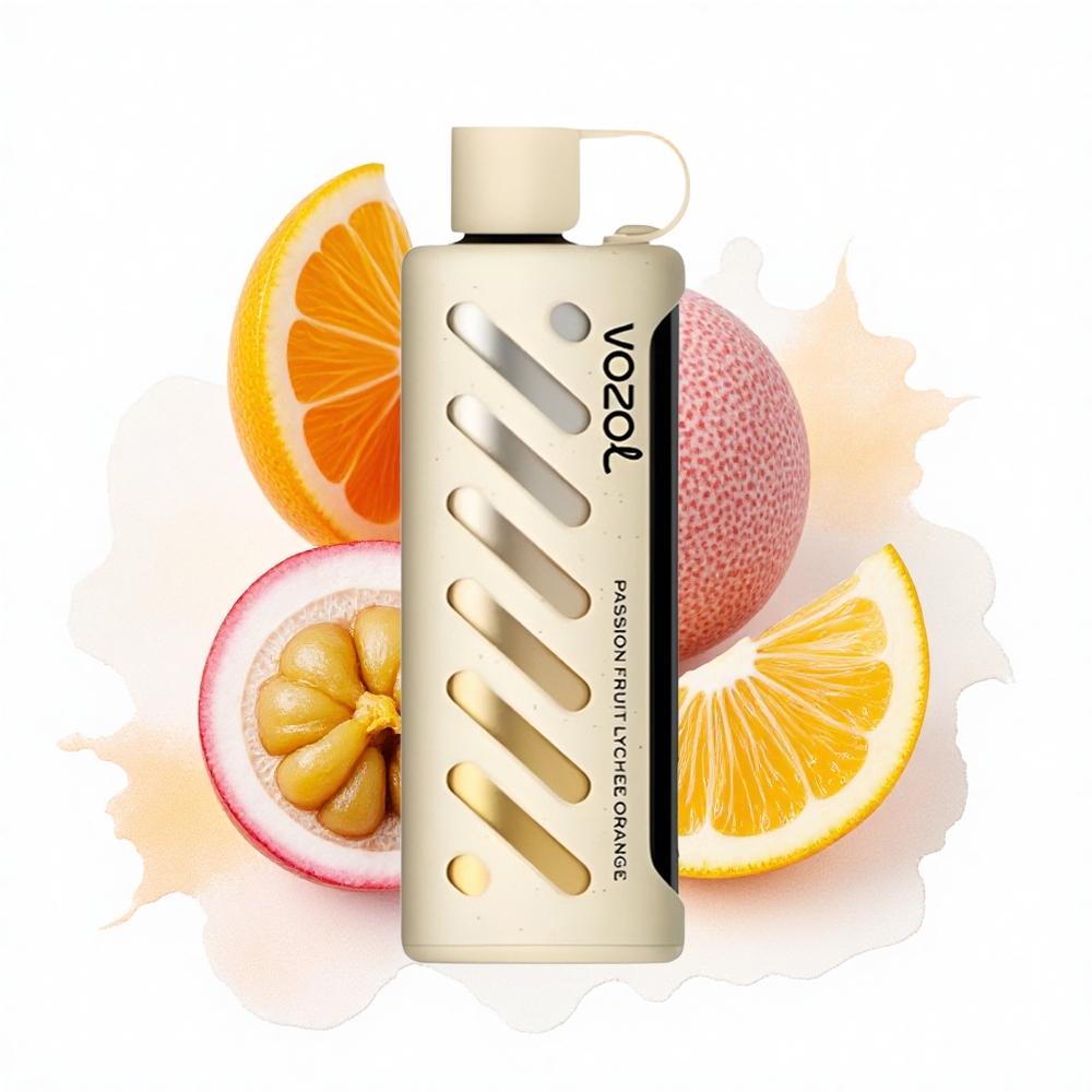 VOZOL Gear Shisha 25000 Puffs Passionsfrucht Litschi Orange Dual Mesh 5mg