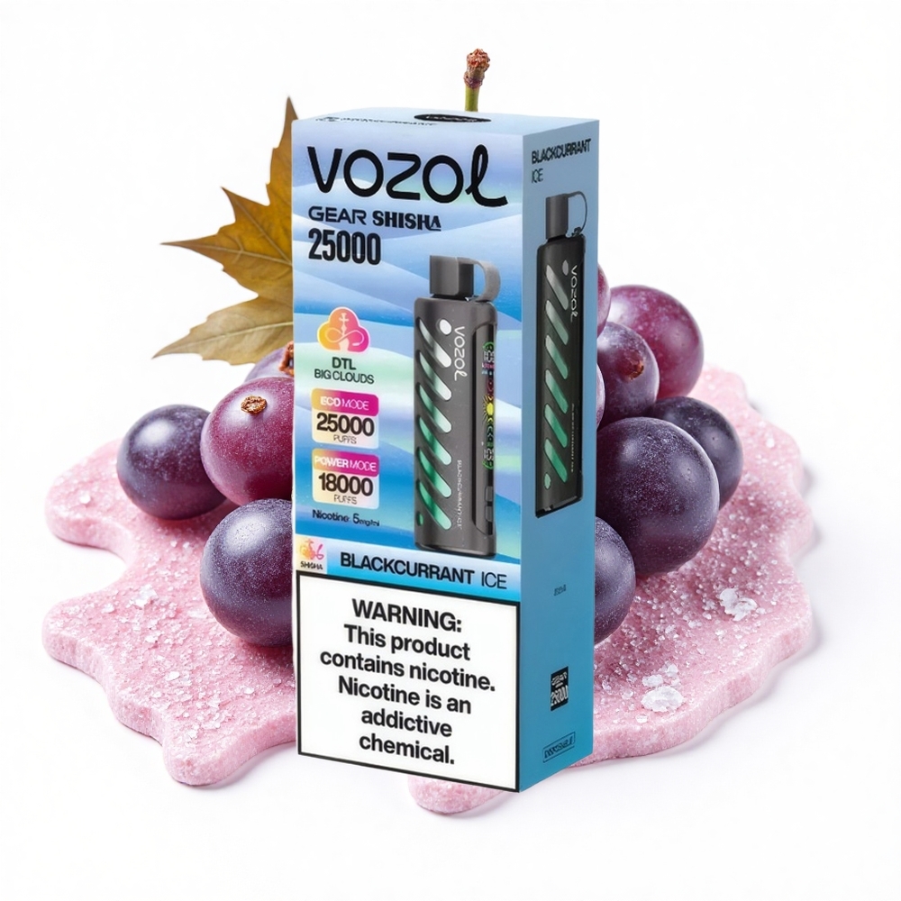 VOZOL Gear Shisha 25000 Puffs Schwarze Johannisbeere Eis Dual Mesh
