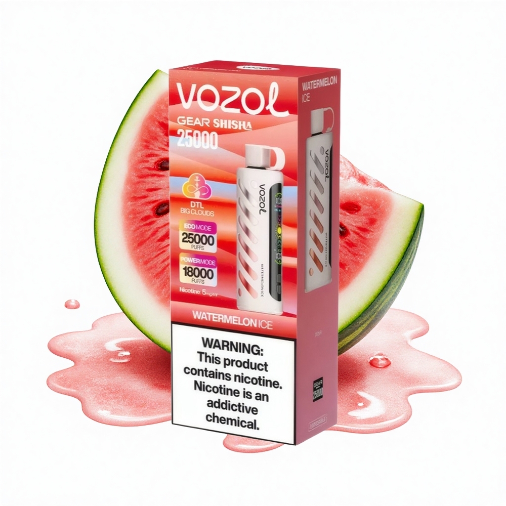 VOZOL Gear Shisha 25000 Puffs Wassermelonen-Eis Dual Mesh 5mg