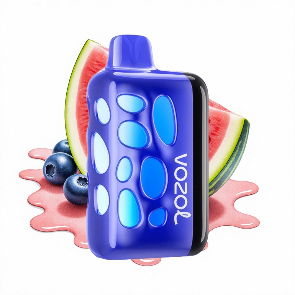 VOZOL RAVE 40000 Puffs Blauer Wassermelonen-Vibrierender Glüh-Partymodus