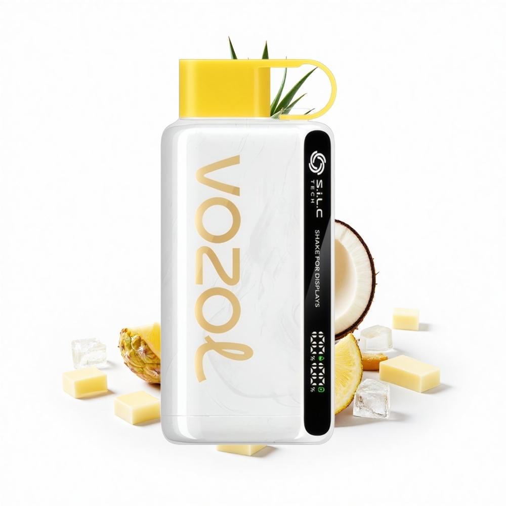 VOZOL STAR 9000/12000 Puffs Ananas Kokos Eis mit Schüttelanzeige und Schnellladung