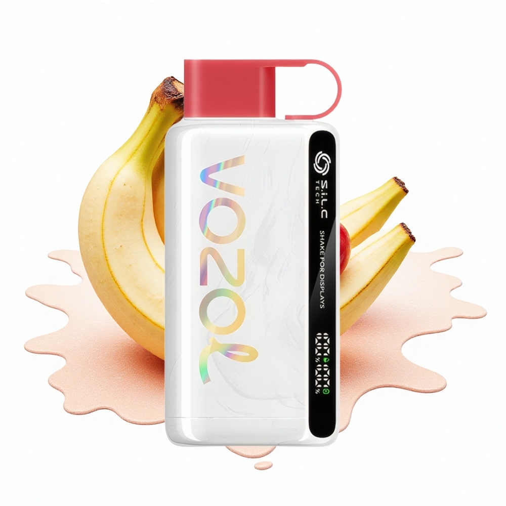 VOZOL STAR 9000/12000 Puffs Drachenfrucht Banane Kirsche mit Schüttelanzeige und recyceltem Kunststoff